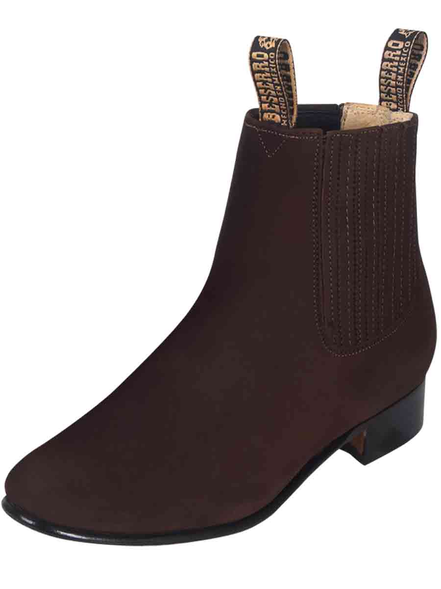 Bota Charro El Besserro - Nobuck Marrón Oscuro 206