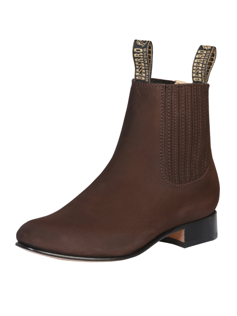 Bota Charro El Besserro - Nobuck Marrón Oscuro 206