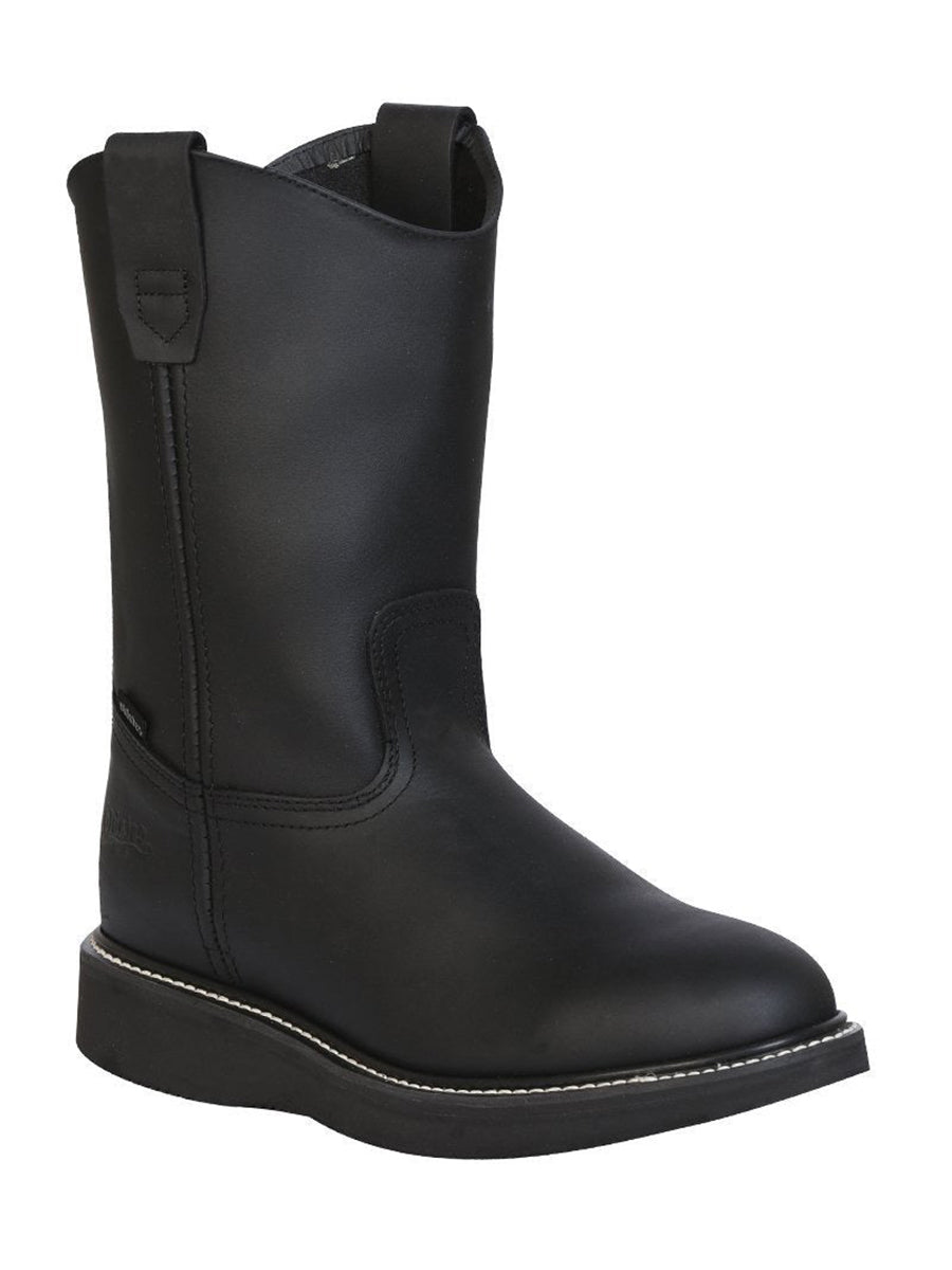 Establo Men’s Work Boot Grasso Leather
 - Black 312
