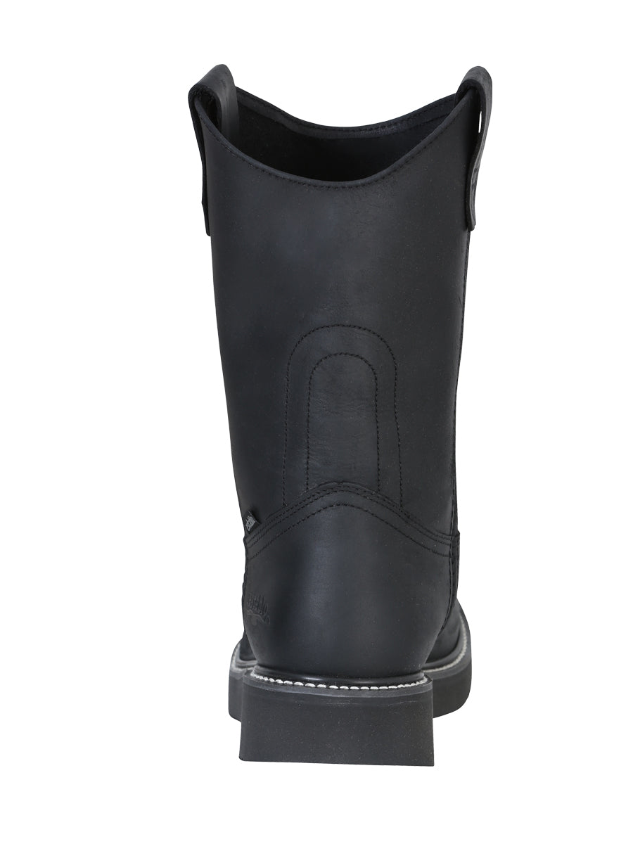Establo Men’s Work Boot Grasso Leather
 - Black 312