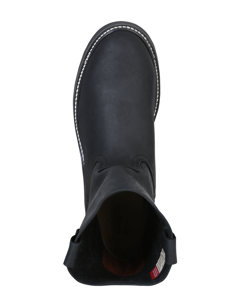 Establo Men’s Work Boot Grasso Leather
 - Black 312