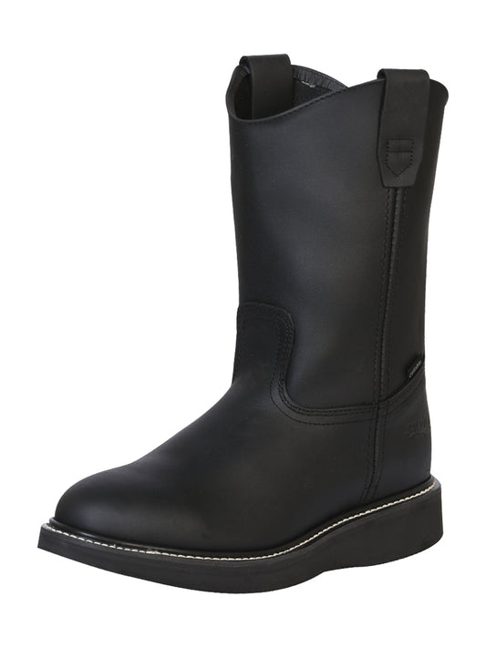 Establo Men’s Work Boot Grasso Leather
 - Black 312