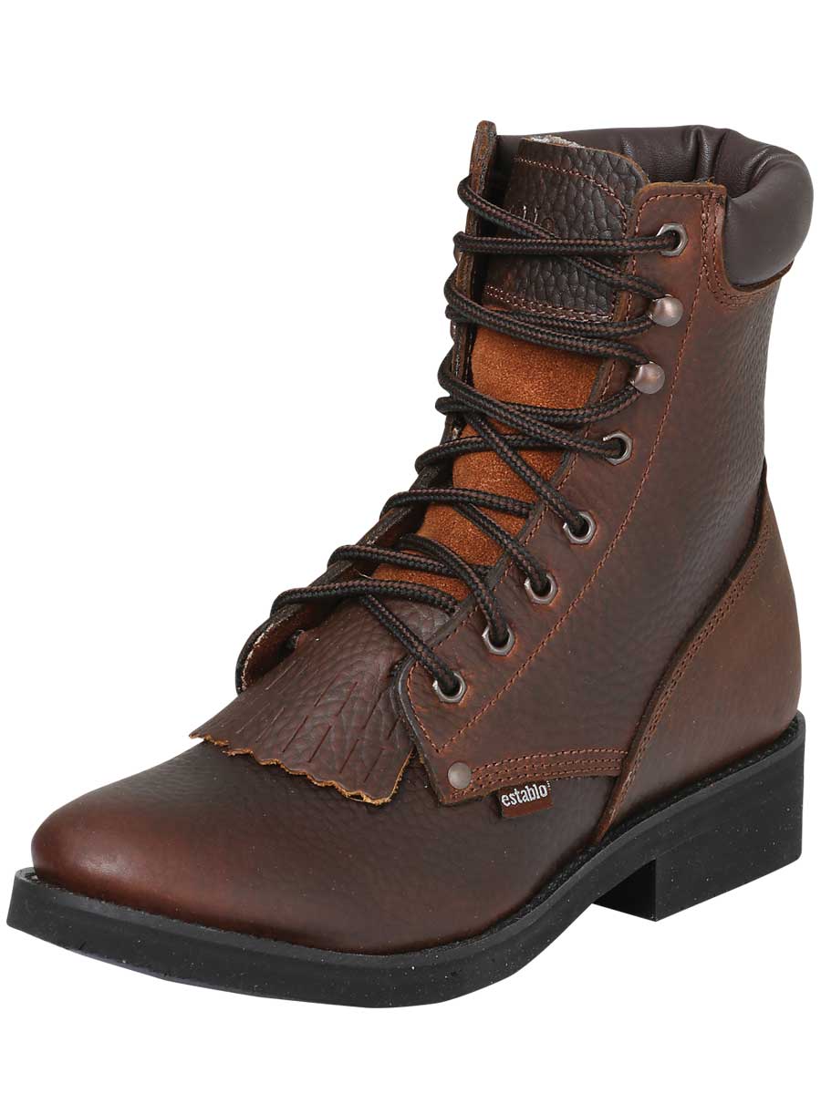 Botín de trabajo Bull Fight para hombre de Establo - Cordones color miel 32584