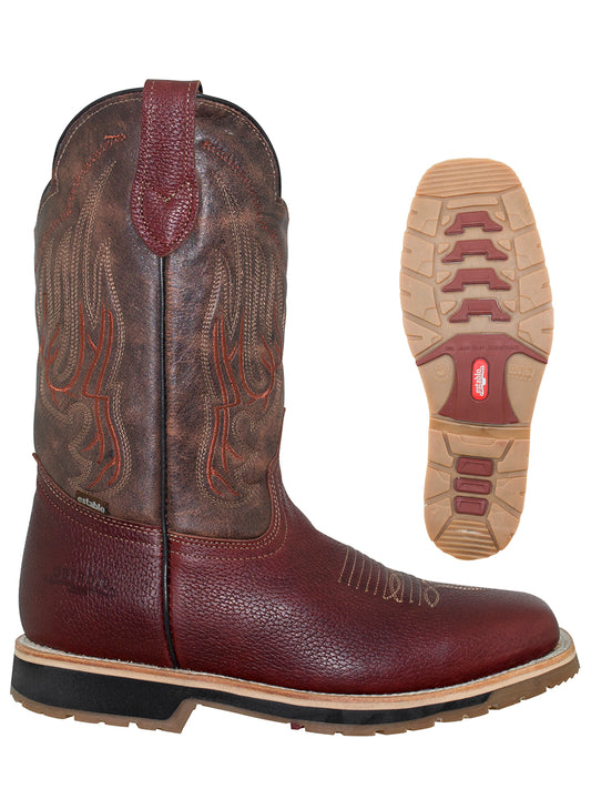 Bota de rodeo Establo para hombre - Piel bovina Grizzly en Shedron 41541