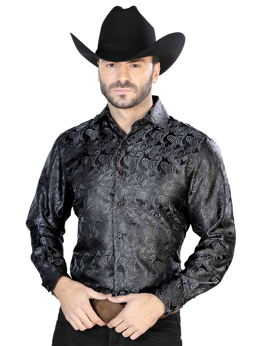 Dark Gray Casual Long Sleeve Shirt 43705