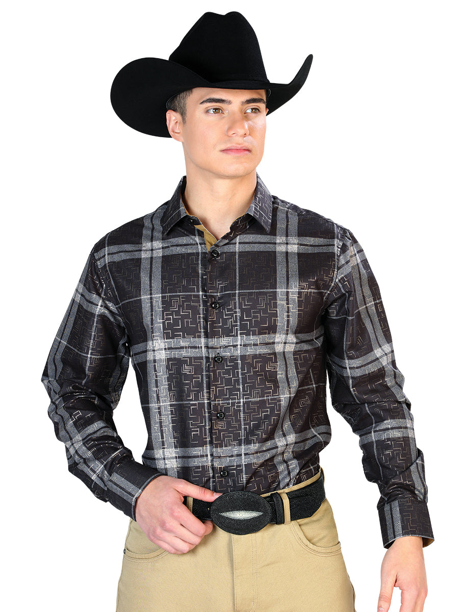Black Casual Long Sleeve Shirt 43782