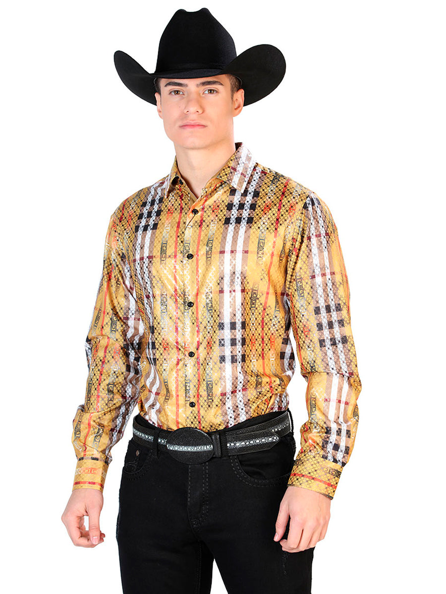 Yellow Casual Long Sleeve Shirt 43784