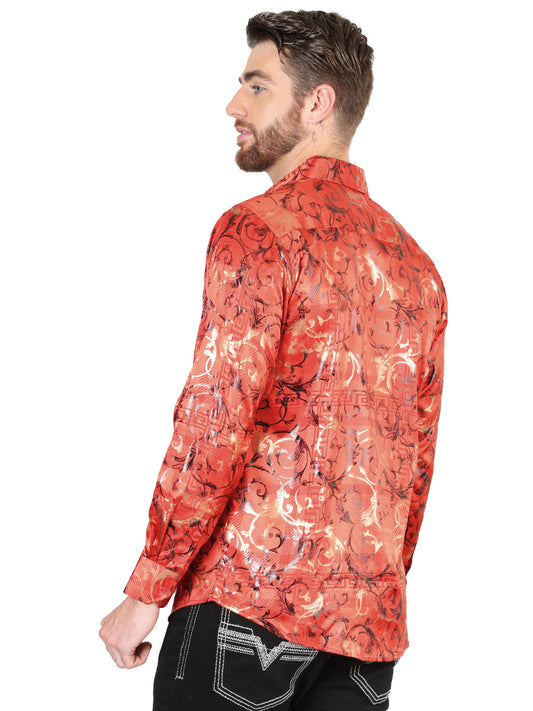 Camisa informal de manga larga roja El General 44592