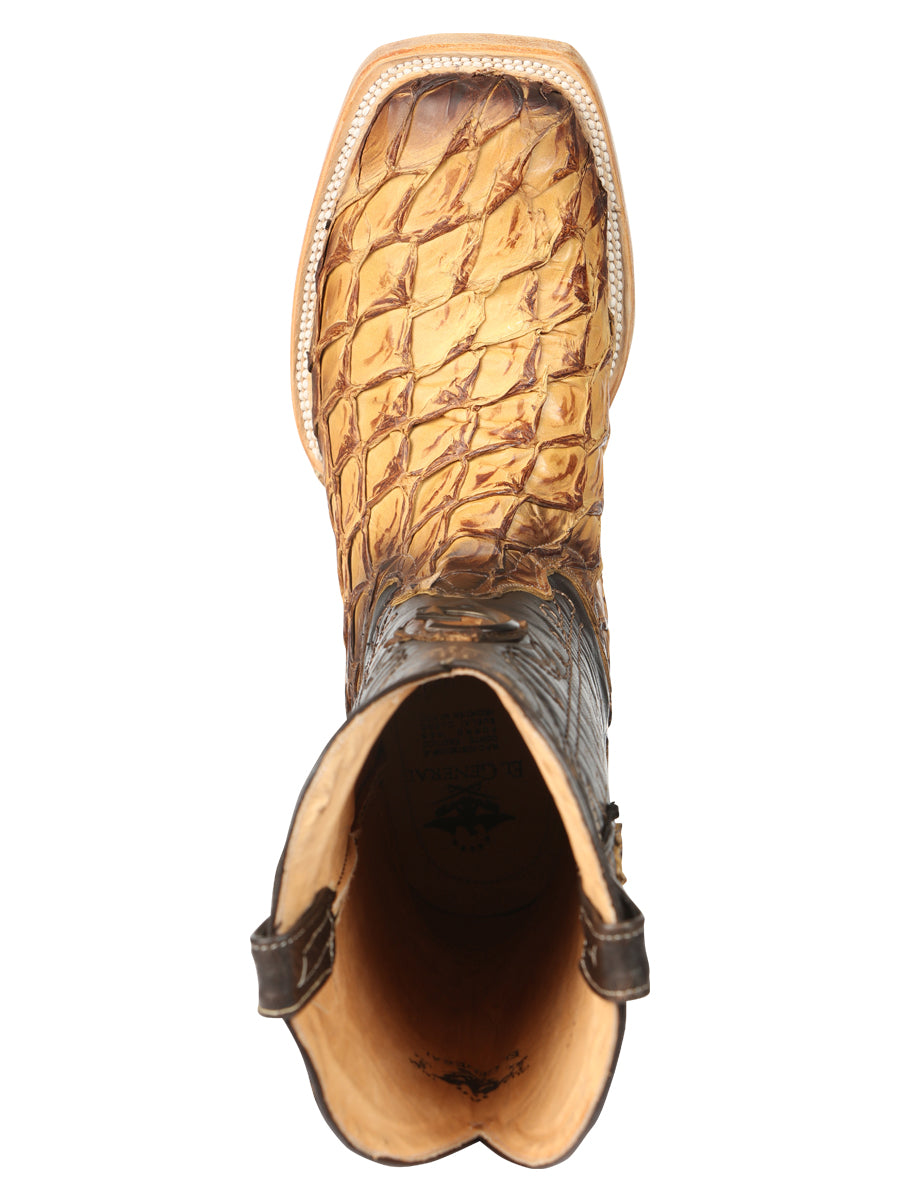 El General Men's Exotic Monster Fish Rodeo Cowboy Boots - Orix 45086