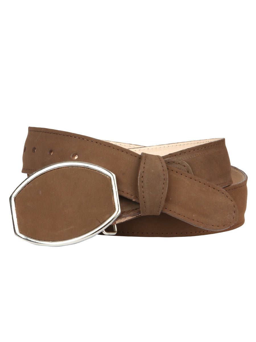 Cinturón vaquero para hombre El General Nubuck - Camel 45576