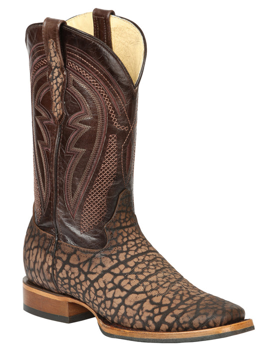 Bota El General Rodeo para hombre - Imitación de cuello de toro color arena 45667