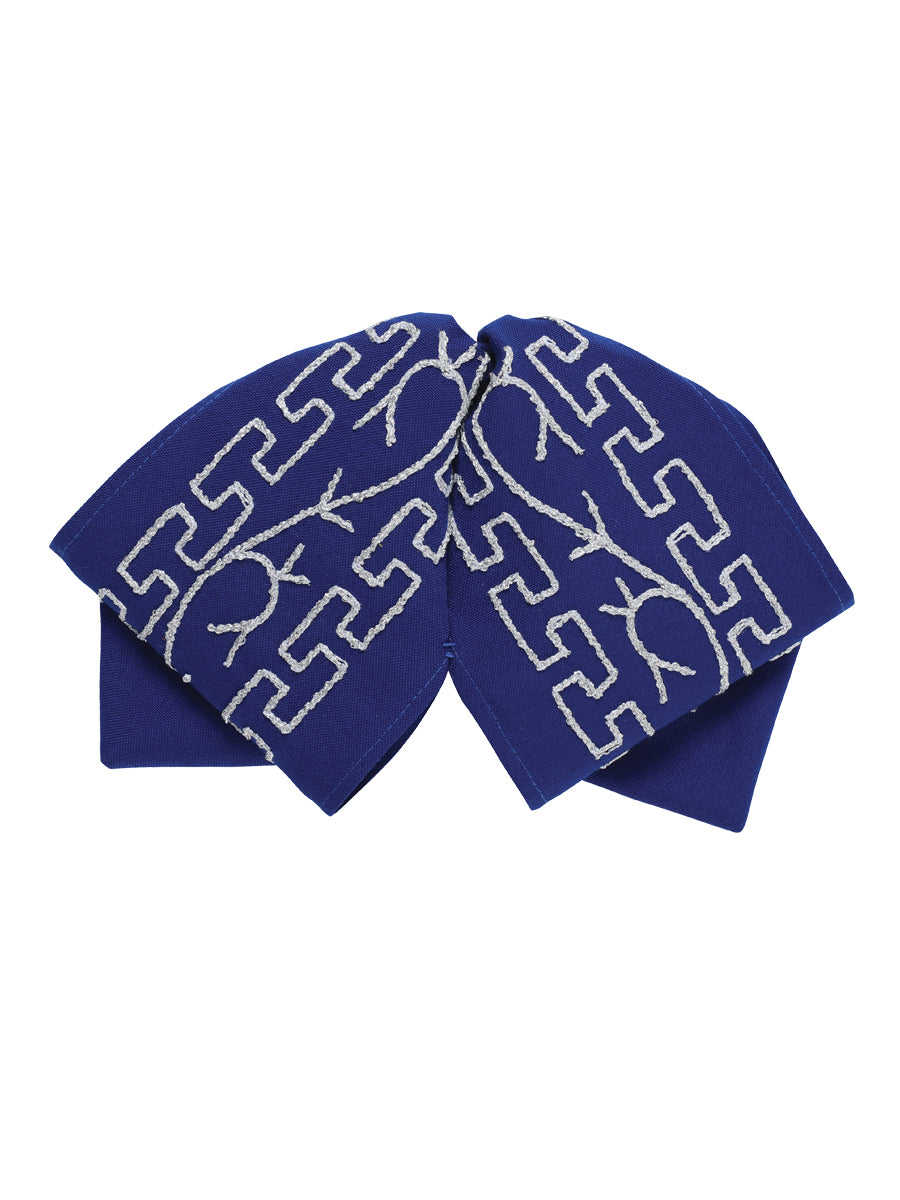 Adulto
 Pajarita Charra Mexicana 100% Poliéster Azul Rey/Plateado 601115