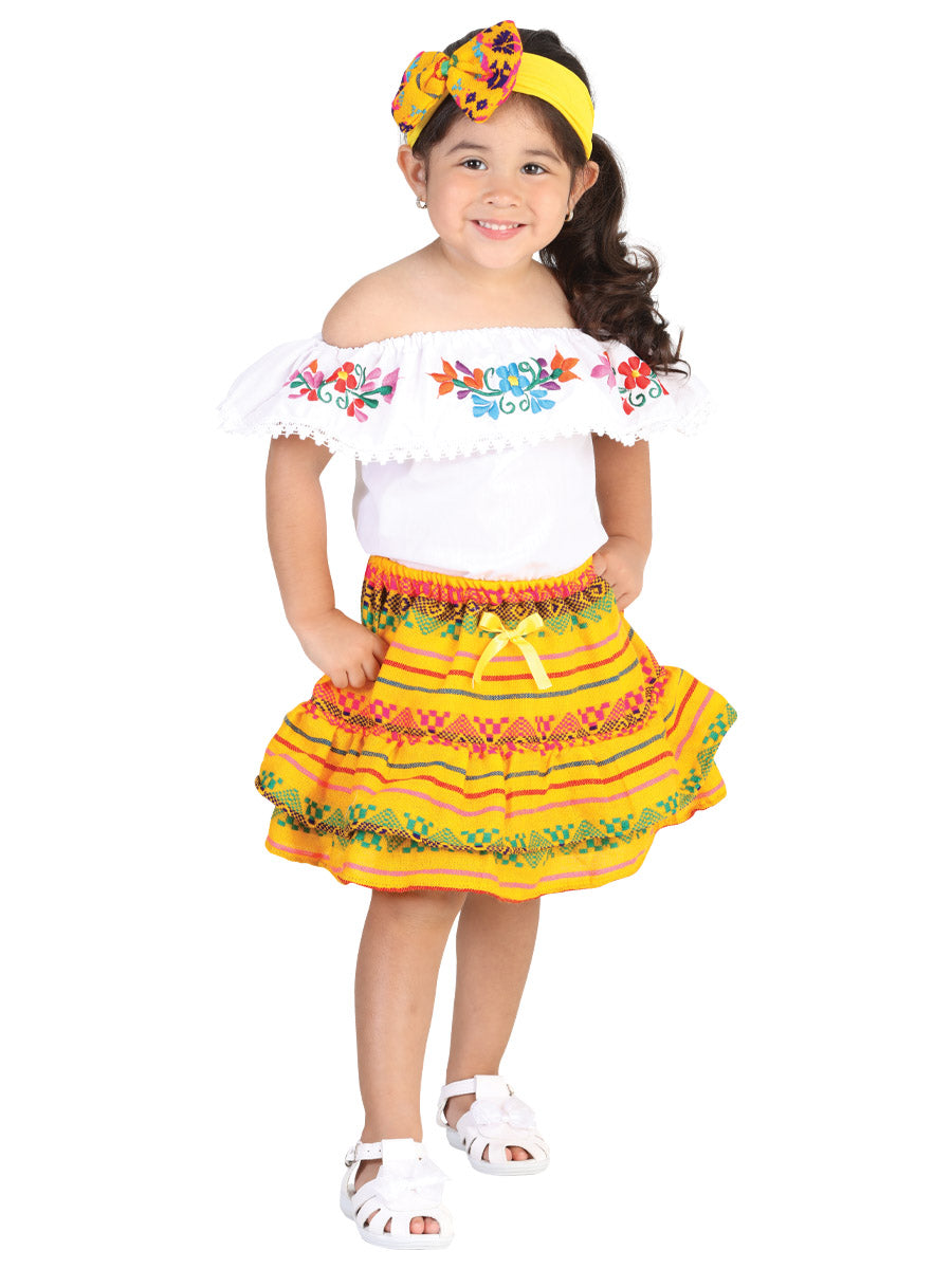 Artisanal Embroidered Set 100% Cotton Yellow 602101