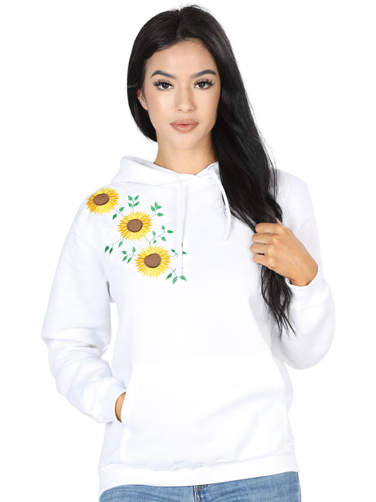 Sudadera Bordada Artesanal 100% Algodón Blanca 602824