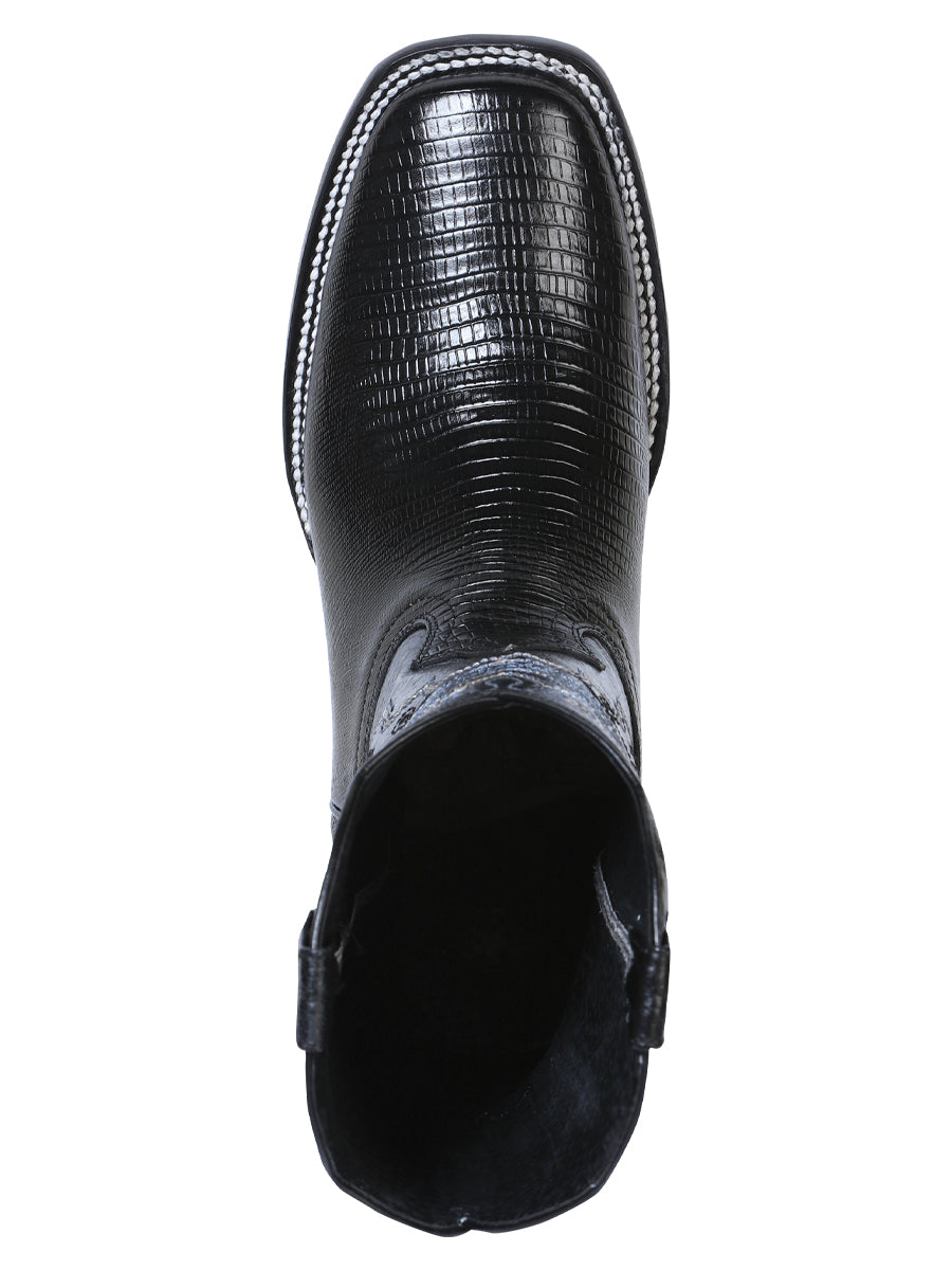Bota de rodeo El General para hombre - Imitación de lagarto - Negra 41904