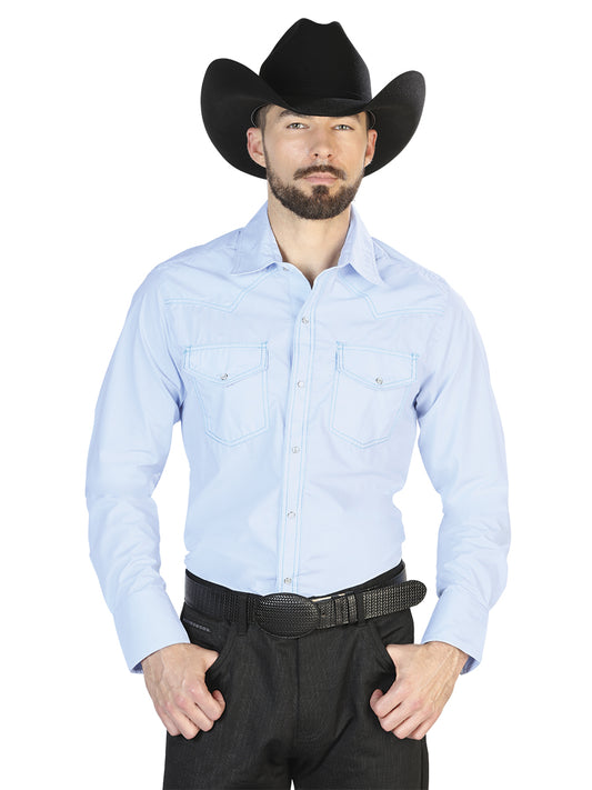 Camisa vaquera azul bebé de manga larga 42896