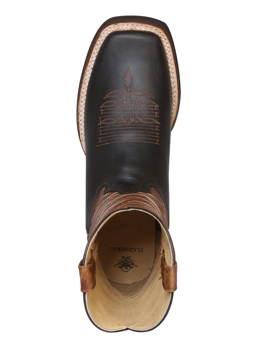 Bota de rodeo El General - Marrón oscuro loco 43000