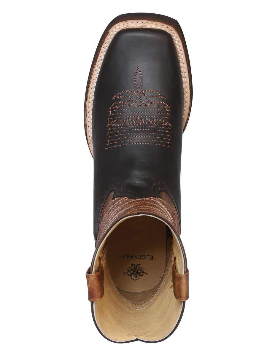 Bota de rodeo El General - Marrón oscuro loco 43000