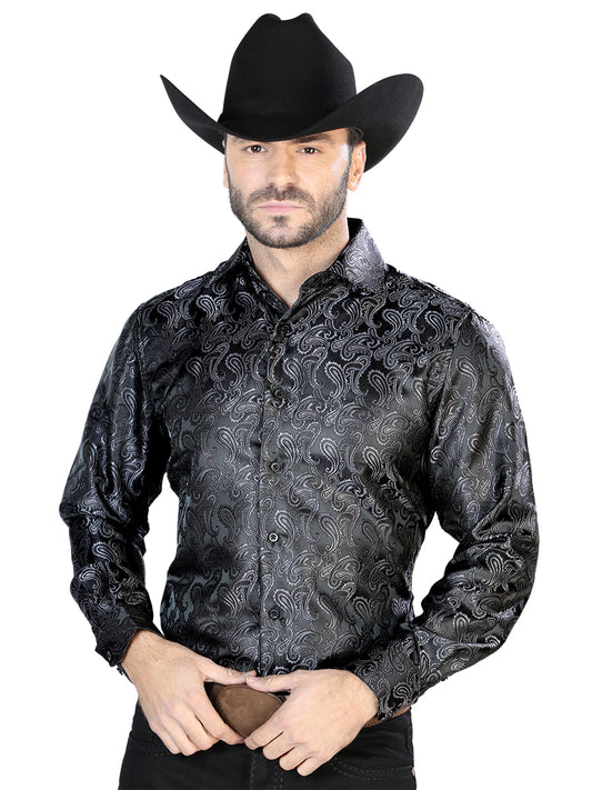 Dark Gray Casual Long Sleeve Shirt 43705