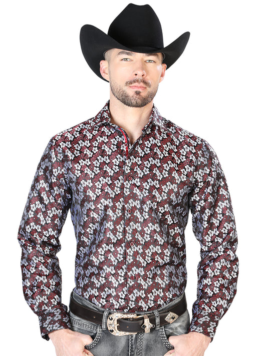 Black And Red Casual Long Sleeve Shirt 43713
