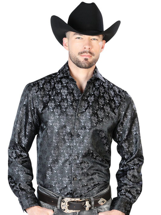 Black Casual Long Sleeve Shirt 43753