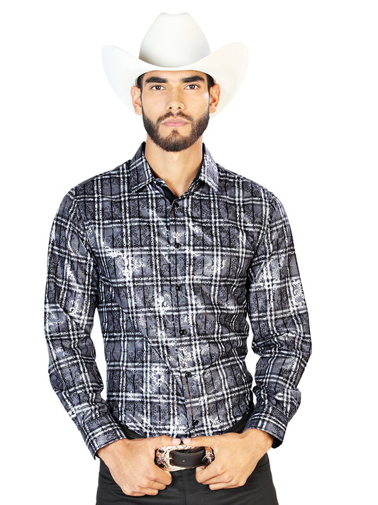 Gray Casual Long Sleeve Shirt 43789