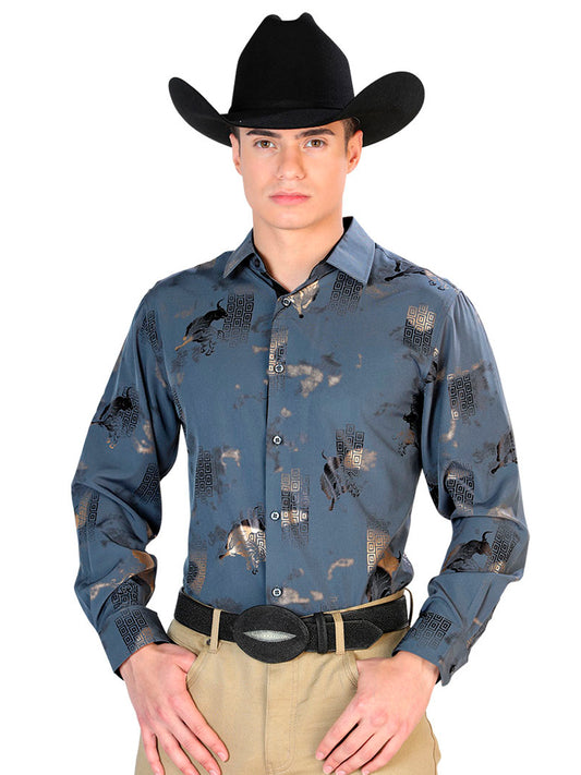 Gray Casual Long Sleeve Shirt 43833