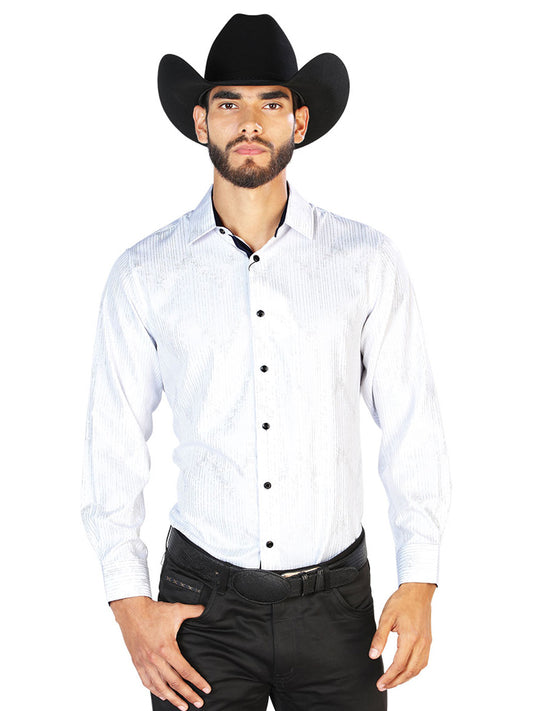 White Casual Long Sleeve Shirt 43842
