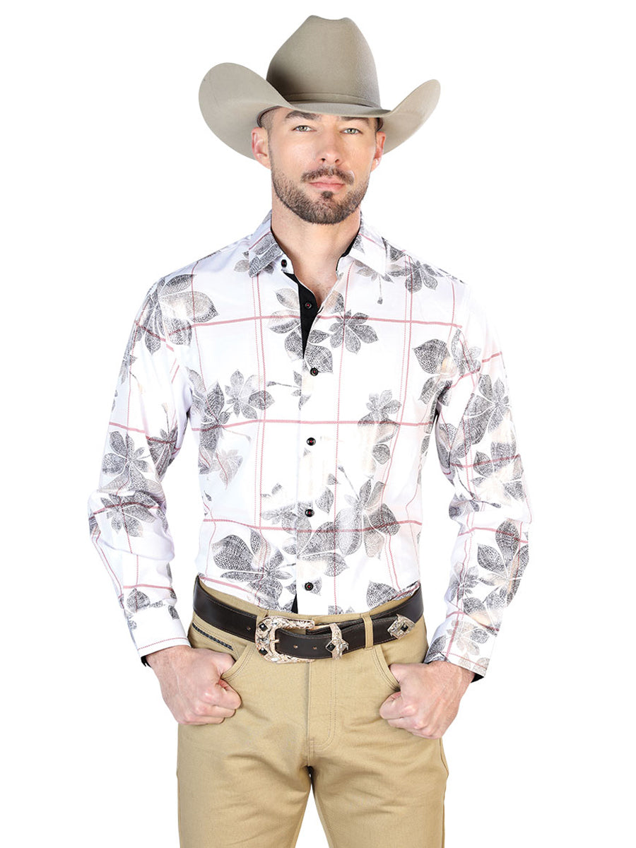 White Casual Long Sleeve Shirt 43854