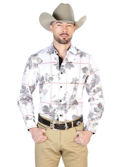 White Casual Long Sleeve Shirt 43854