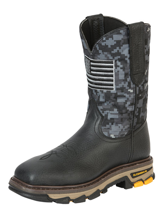 El General Men’s Steel Toe Work Boot - Bull Fight Leather - Black

 44774