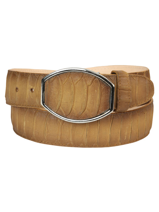 Cinturón vaquero para hombre El General imitación pitón - Miel 45571