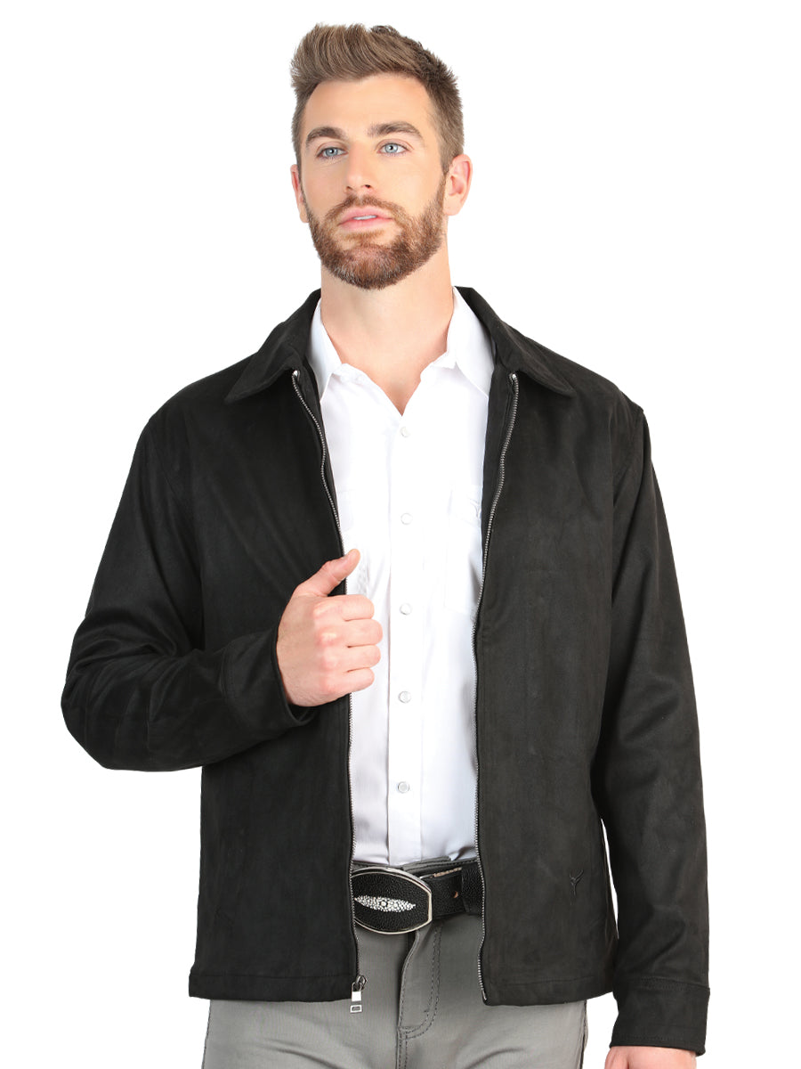 El General Men’s Suede Jacket - Black 45648