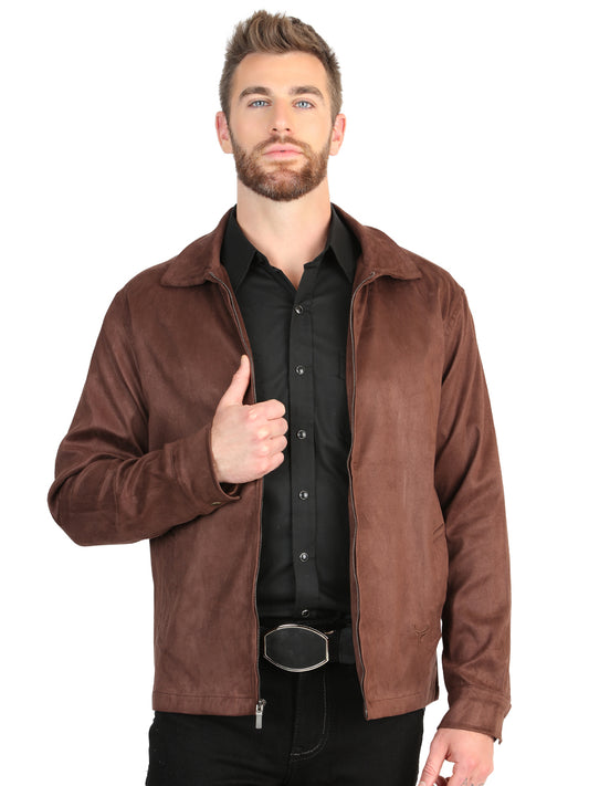 El General Men’s Suede Jacket - Brown
 45649