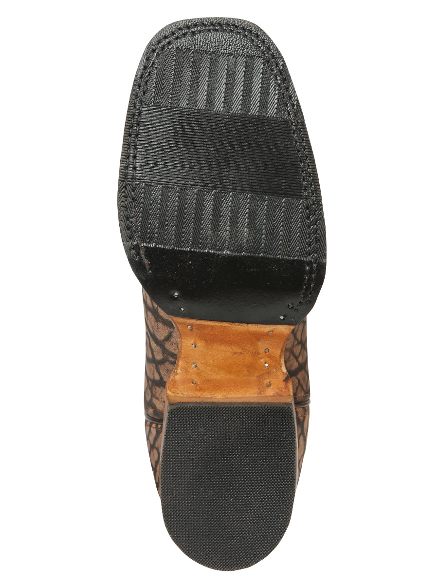 Bota El General Rodeo para hombre - Imitación de cuello de toro color arena 45667