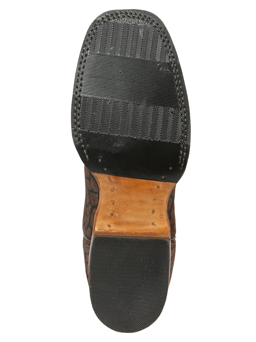 Bota El General Rodeo para hombre - Imitación de cuello de toro marrón 45668