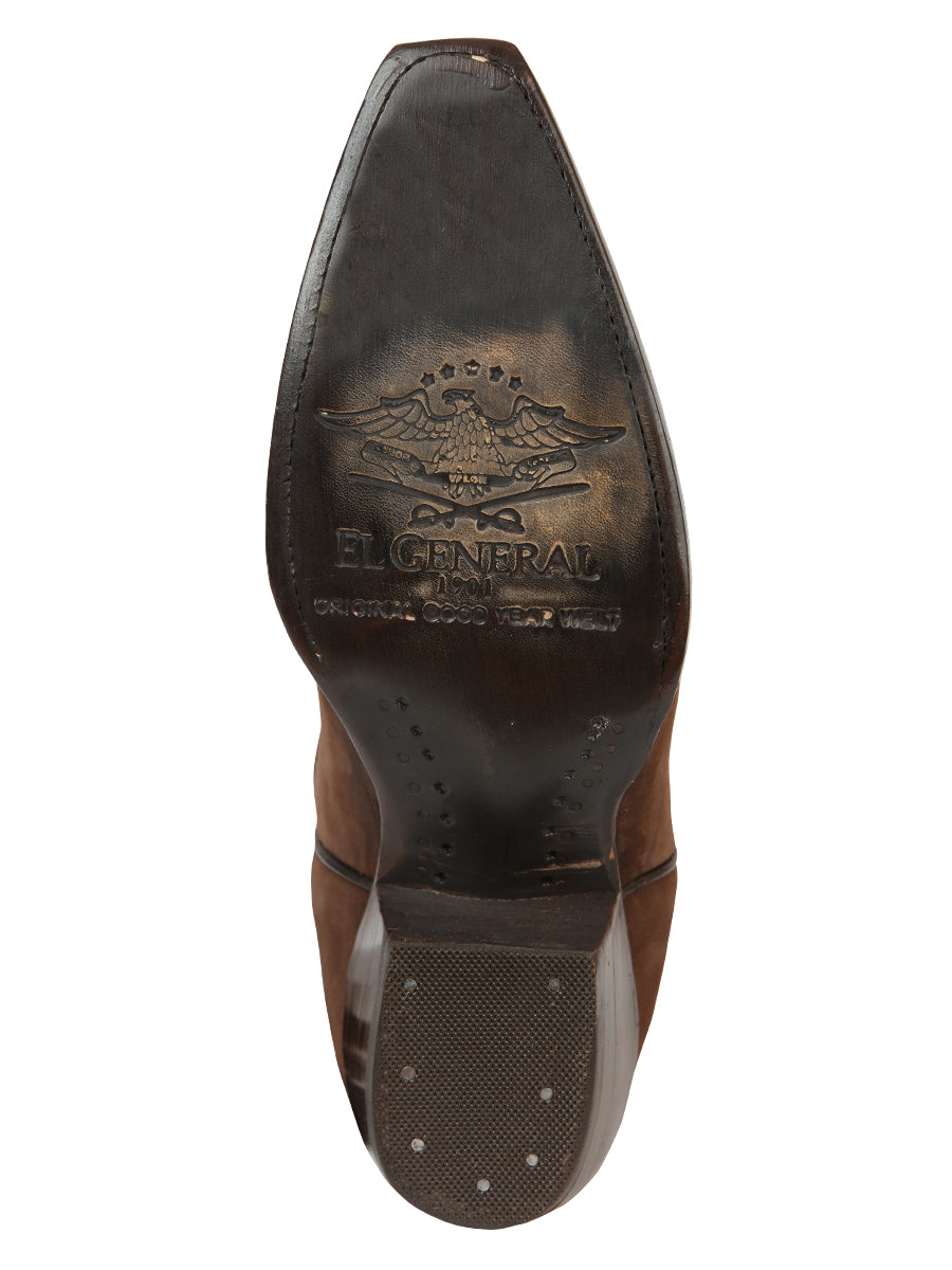 El General Women’s Embroidered Western Boots - Brown 45788