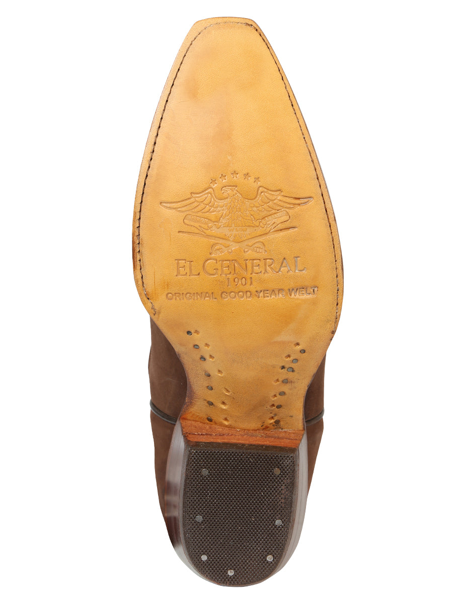 El General Women’s Embroidered Western Boots - Brown 45792