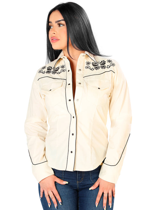 Khaki Western Long Sleeve Shirt 126548