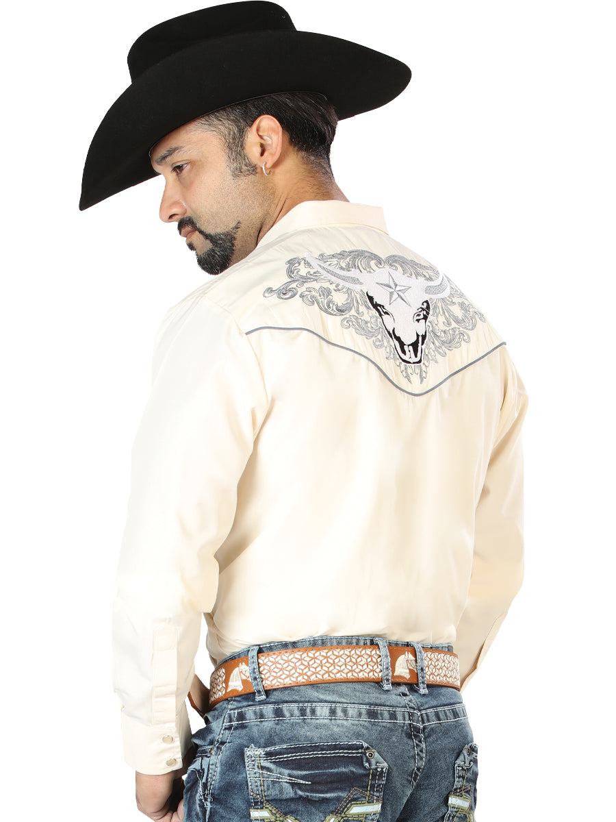 El Señor De Los Cielos Men's Western Cowboy Shirt – Long Sleeve Embroidered, Mexico