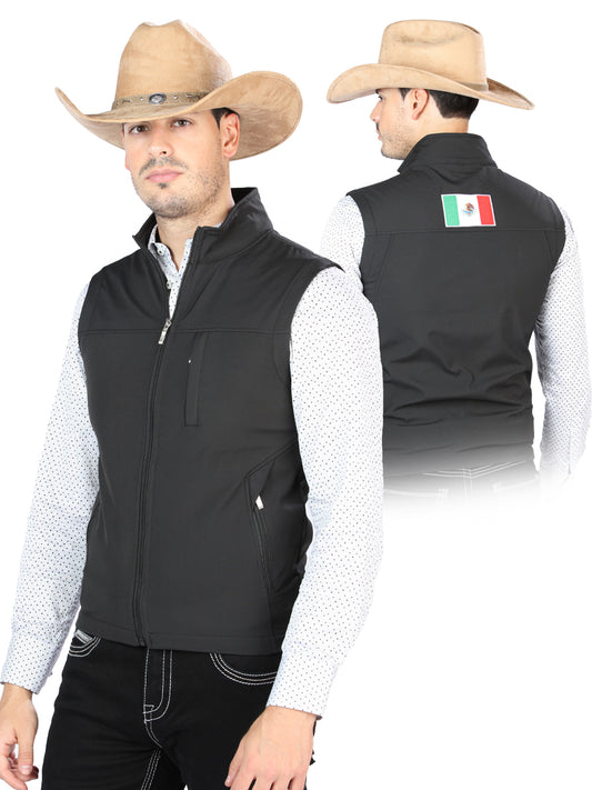 Mens El General Suede Vest Black 170078