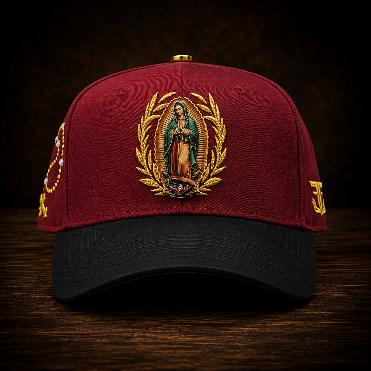 Ferreti Hats Premium FT-185 Burgundy Guadalupe Snapback Cap