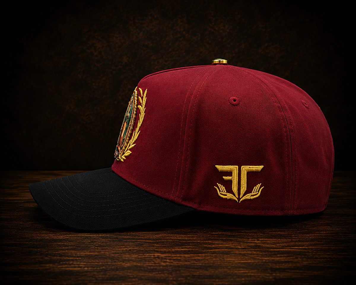 Ferreti Hats Premium FT-185 Burgundy Guadalupe Snapback Cap