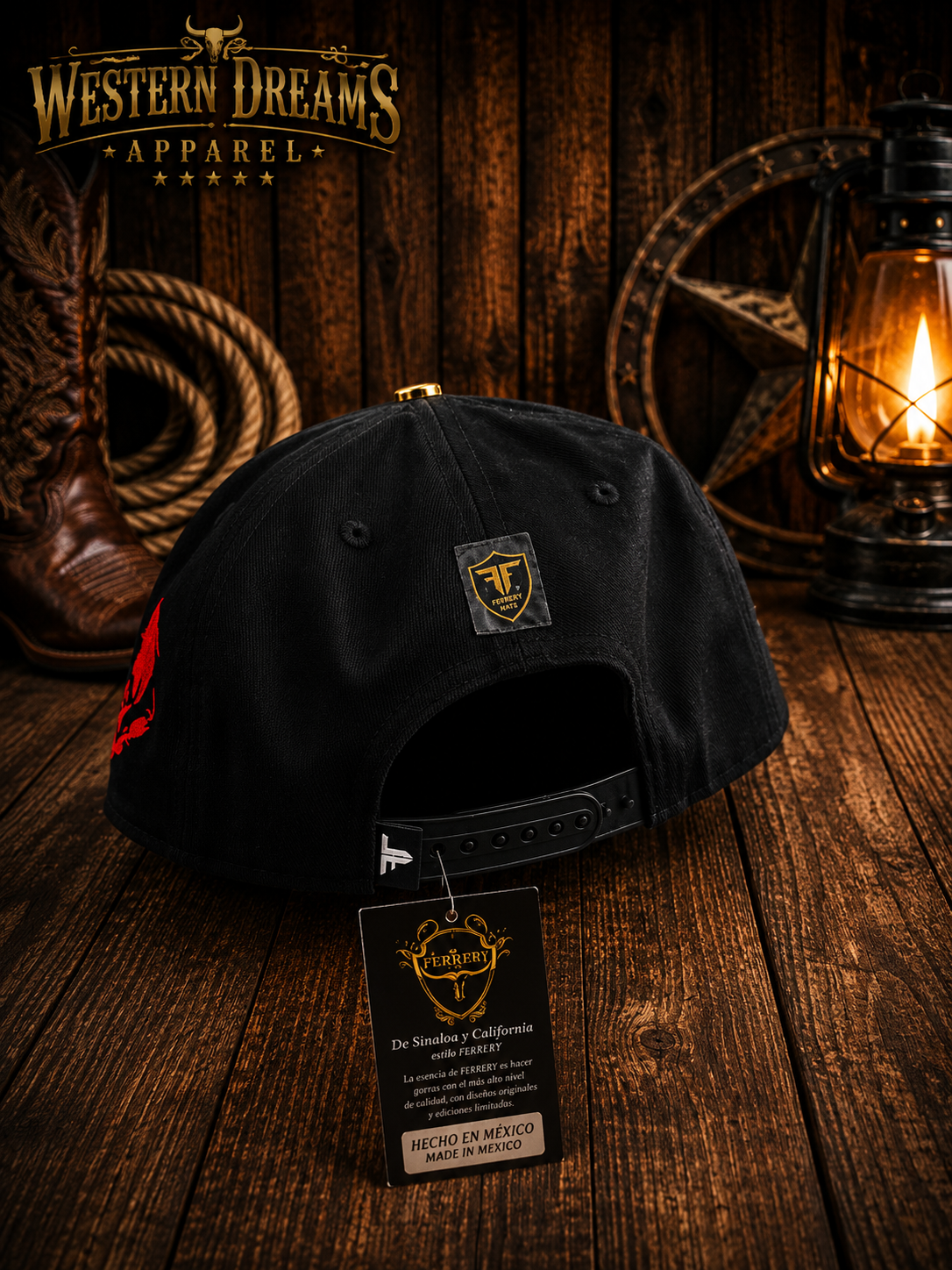 Ferreti Hats FT164OAX Oaxaca México Snapback Cap – Black
