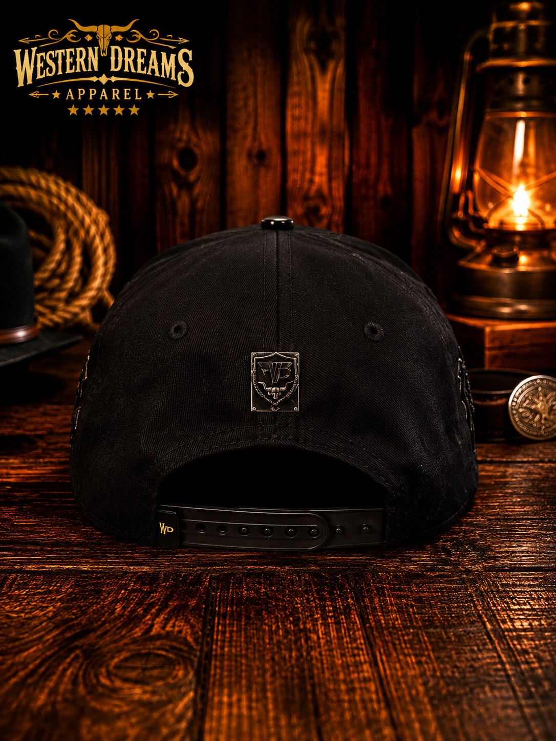 Ferreti Black horse Western cap